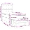 Vidaxl Letto Continentale Con Materasso, Grigio Chiaro, Velluto, 80X200 Cm