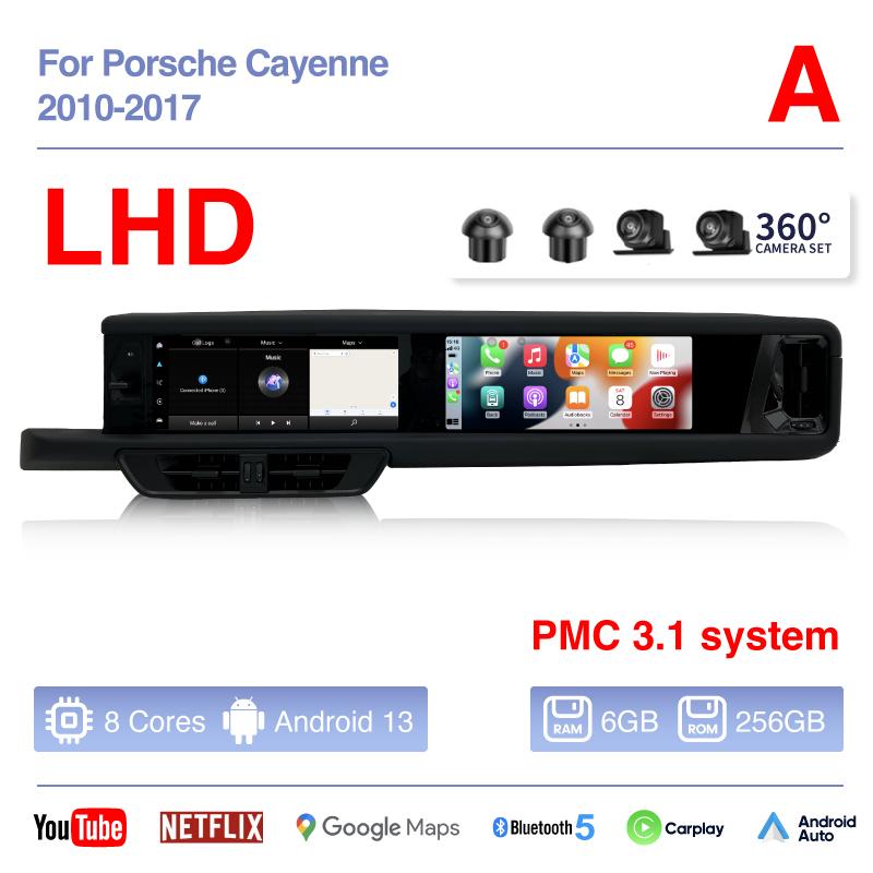 12.3Inch For Porsche Cayenne 2011-2017 GPS Navigation Car Multimedia Player Radio Android13 12+256G CarPlay 4G 360Camera 7870SC