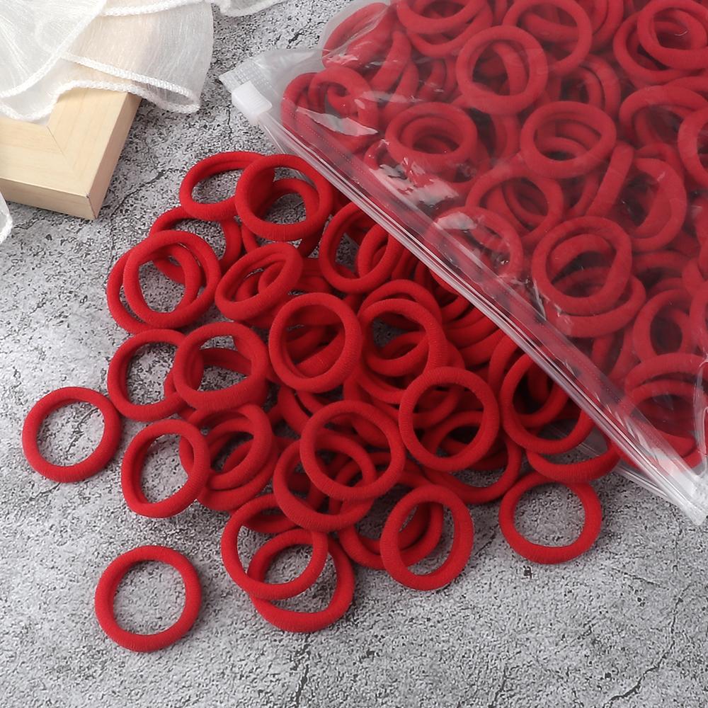 50/100PCS 3cm Children Headband High Elastic Solid Color Scrunchies Kids Baby Hair Bands Headwear Hair Accessories Gifts Holder