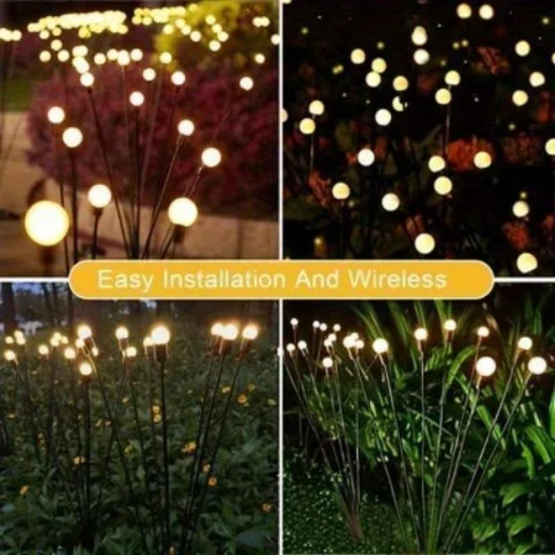 Outdoor solar powered firefly garden lights for Christmas, Halloween, New Year, outdoor courtyard decoration, and festive atmosphere at night