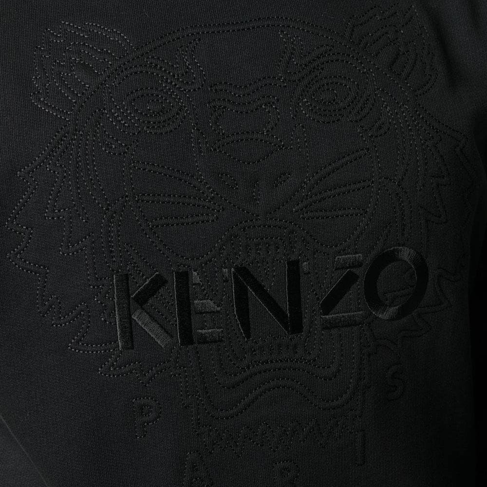 (WMNS) Sudadera con capucha KENZO con logo bordado de cabeza de tigre Negra para mujer FA62SW9214XH-99