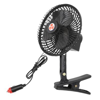 Car Cooling Fan with Cigar Lighter Portable Heavy Duty Black Metal Fan for Trailers Truck RV Boat Bus SUV DC12V
