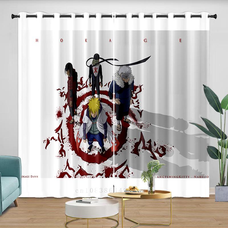 Blackout Curtains Anime Naruto with Grommet 3D Printed Blackout Curtain for Kids Adults Bedroom Living Room Home Decor