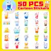 50 Bubble Tea Stickers Flavored Drinks Cute Animals Bubble Tea Cartoons Cute Graffiti Stickers