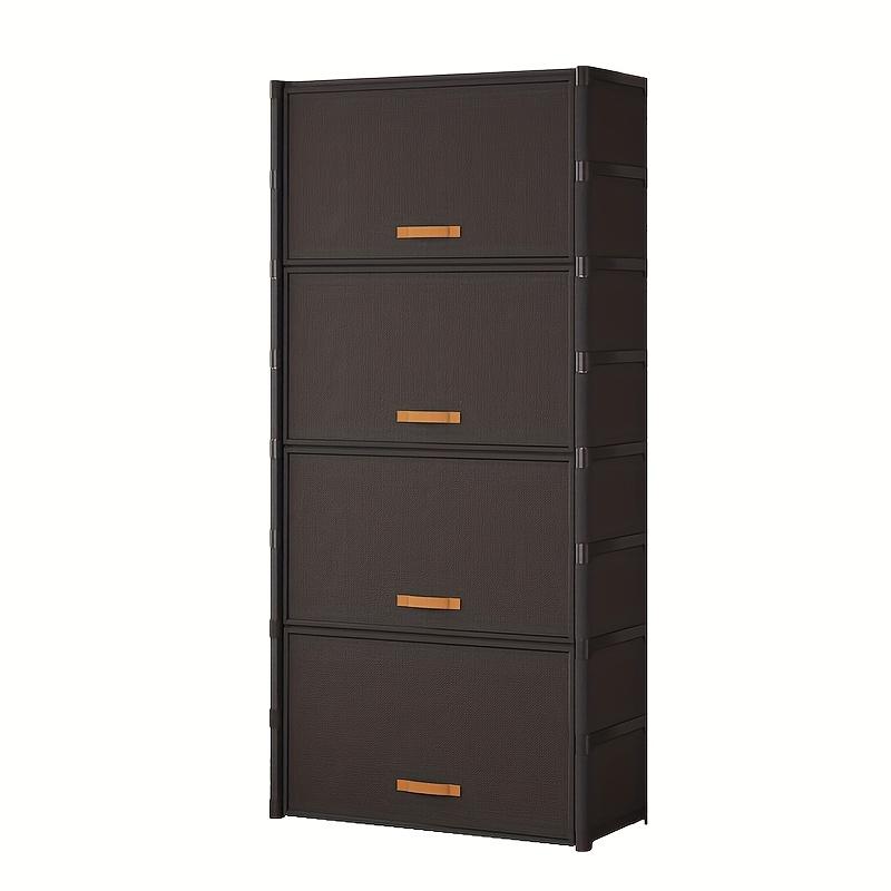 Shoe Rack with Dust Cover - Portable, Stackable and Independent Home Office Shoe Cabinet, Clean, Neat, Convenient, Beautiful, The Best Christmas Gift