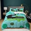 Green Cartoon Duvet Cover Set Cute Alligator Bedding Set for Kids Boy Girl 3 Piece Crocodile Animal Queen/King Size Quilt Cover
