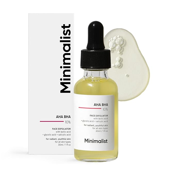 Минималистичная 10% AHA BHA отшелушивающая сыворотка для начинающих, AHA (Молочная кислота и гликолевая кислота) и BHA (Салициловая кислота) Сыворотка, 30 мл 30 ML