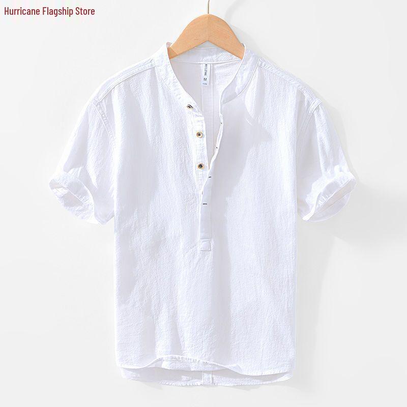 Men's Retro Cotton & Linen Summer Polo Shirt