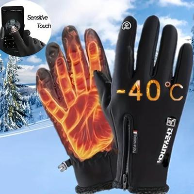 Waterproof & Windproof Gloves for Winter Touch Screen Warm and Fleece Outdoor Activities