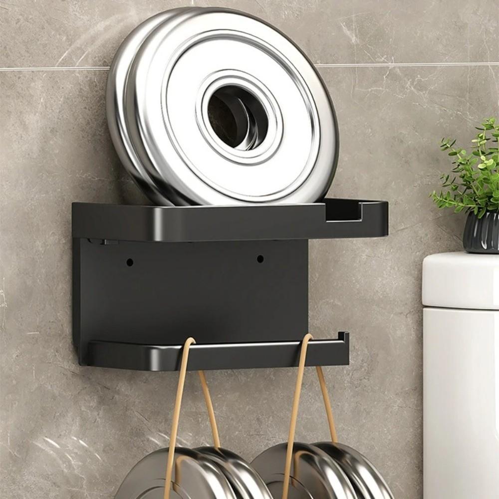 Plastic Toilet Paper Holder Wall Mounted Toilet Organizer Rack Bathroom Use