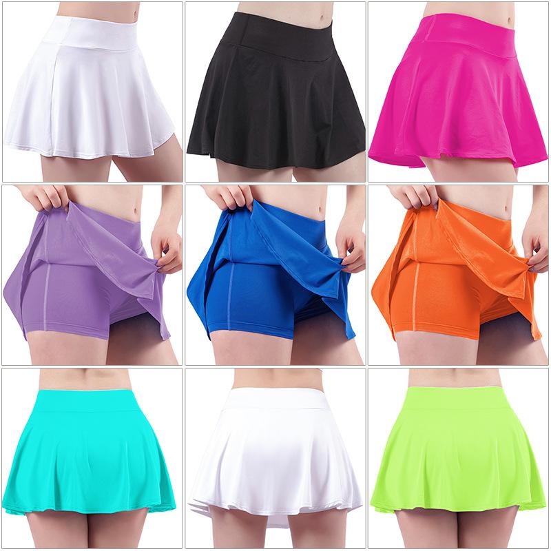 Women's Breathable Tennis Skirt with Inner Shorts Lightweight Sport Skorts for Running Yoga Fitness Outdoor Activities Pants