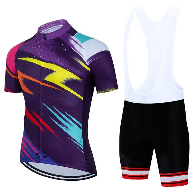 2024 New Team Cycling Bicycle Short Sleeves Maillot Ciclismo Men Cycling Jersey Summer Breathable Cycling Clothing Sets