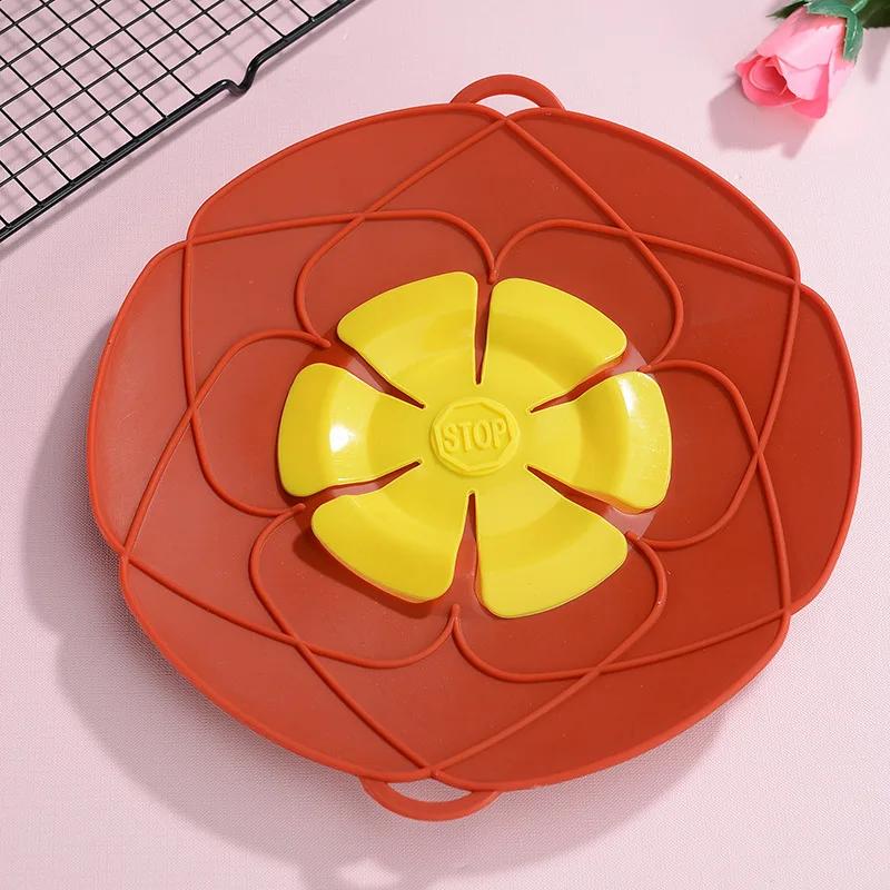 26CM Heat-Resistant Silicone Lid Spill Stopper Cover for Pot Pan Multi-Purpose Kitchen Accessories Cooking Tools Microwave Safe