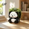 Cartoon Animal Flower Containers Cute Panda Succulent Planter Resin Plant Pot Gifts for Lovers Decorative Planter Pot Indoor Office Desk,