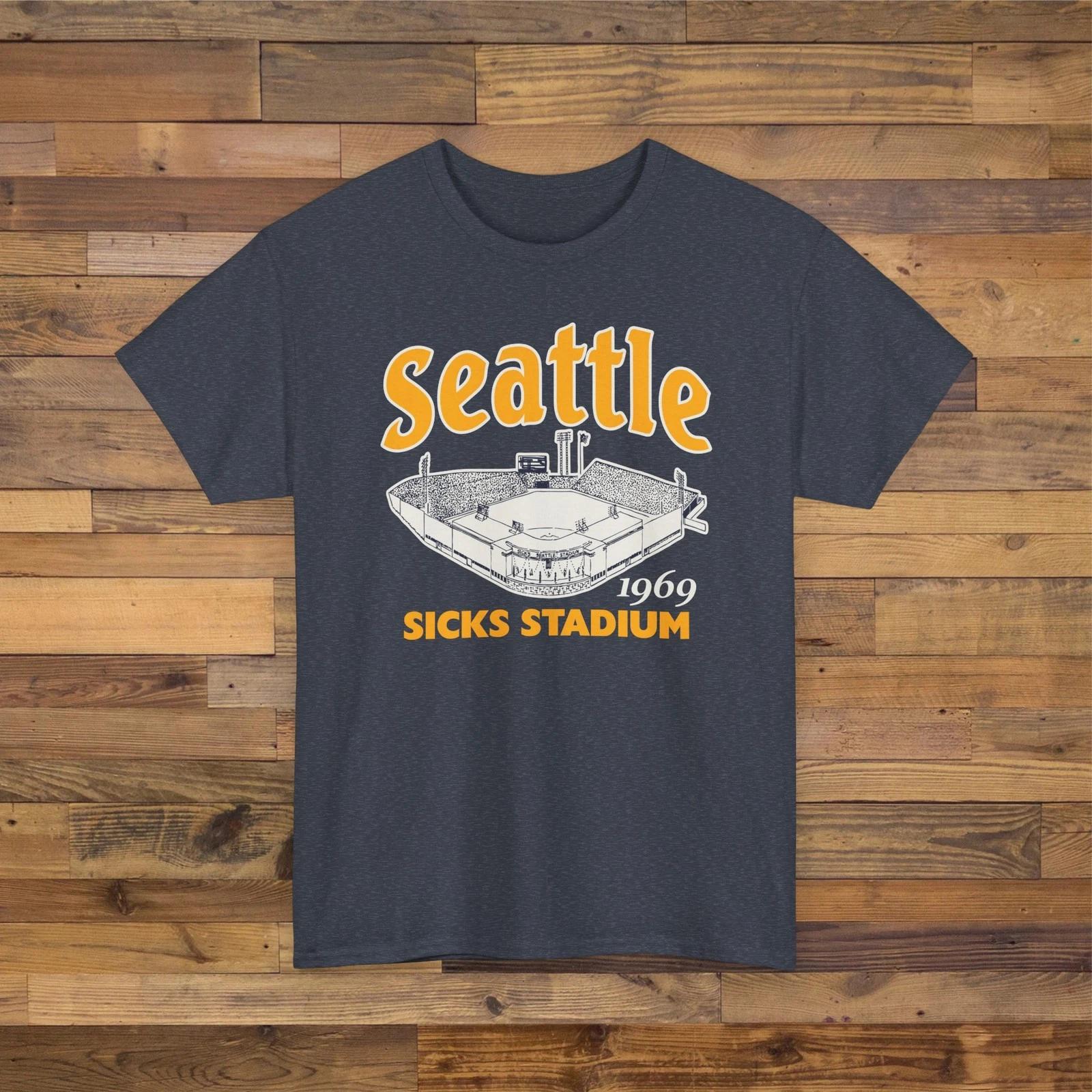 Sicks Stadium 1969 Ballpark T shirt - Seattle Mariners Baseball M