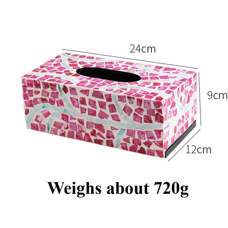 

Nordic Tissue Boxes Natural Shell Napkin Holder Luxury Tissue Case Living Room Storage Box Table Decoration Home Accessories розовый