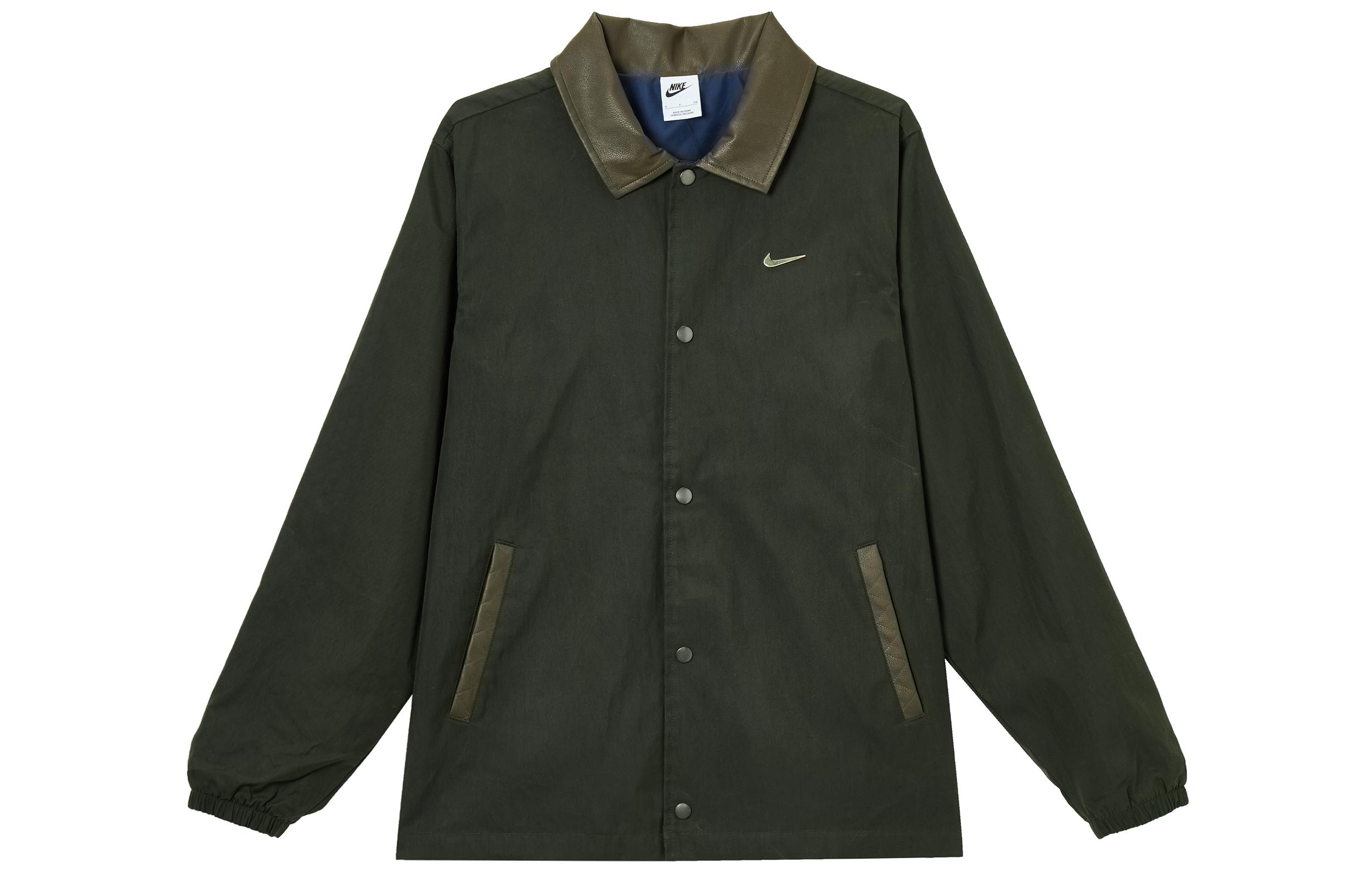 Nike Sportswear Jackets Men s Army Khaki Pants Lapel Moderate Instructor IQ3974-325 L