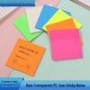 Transparent Colored PET Sticky Notes - Reusable, See-Through, Fluorescent Index Stickers