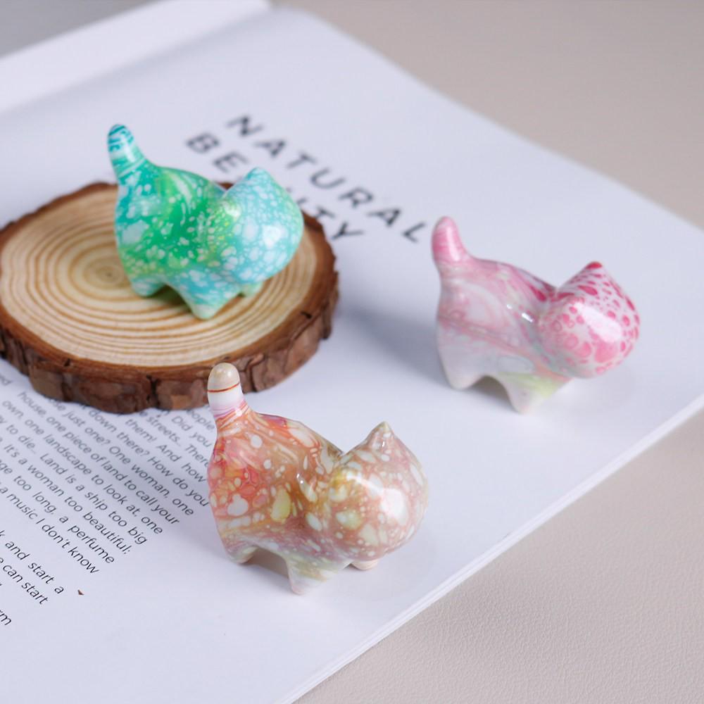 Intangible Cultural Heritage Lacquer Marbled Cat Pendant Keychain Ornament