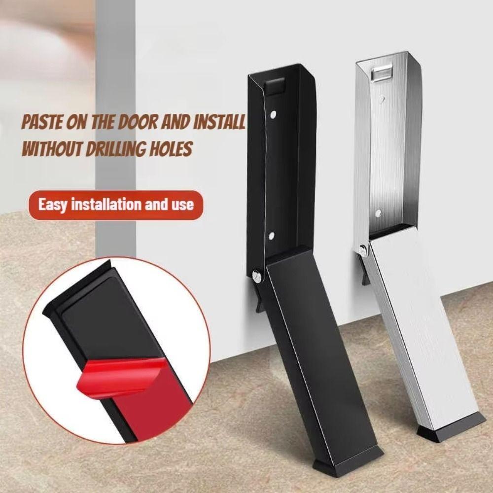 Self Adhesive Flip Door Stopper Kick Down Door Stop Folding Foot Pedal Door Positioner  Home