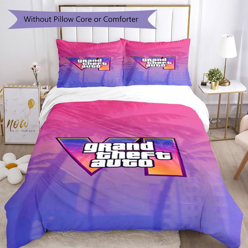 Grand Theft Auto Bettwäsche-Set Geeignet für Wohnheim Leichtes Weihnachtsgeschenk