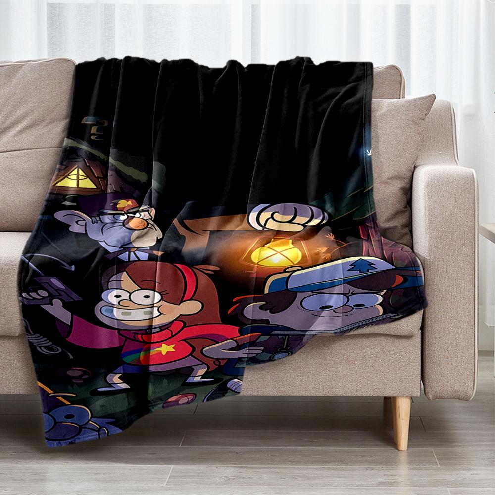 Gravity Falls Theme Printed Blanket - Perfect for Couch, Bed, Travel & Outdoor Use | Machine Washable, Cozy & Durable.