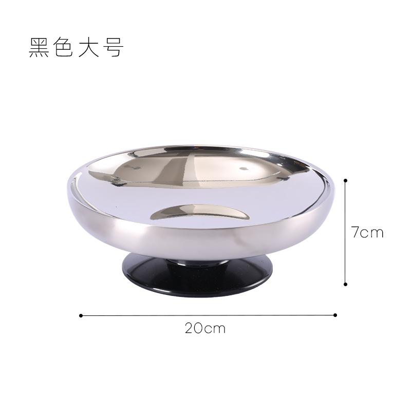 Nordischer Ins-Stil Edelstahl Hochfuß-Obstschale Desktop Kleine Snacks Nüsse Aufbewahrungstablett Obstschale