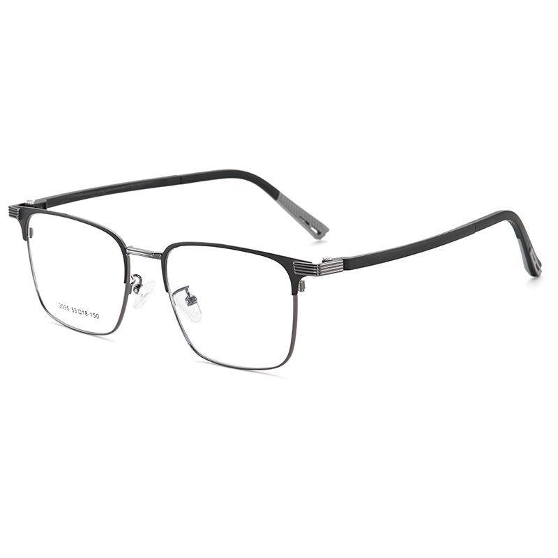 Men s Retro Myopia Eyebrow Glasses Frame - Ultra-light Plastic and Steel Alloy, Artistic Design 3095.