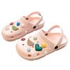 New fashionable and cute platform slippers women's summer couple non-slip beach outer hole shoes