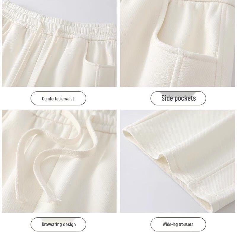 Women's High-Waist Loose Fit Straight Wide-Leg Casual Pants