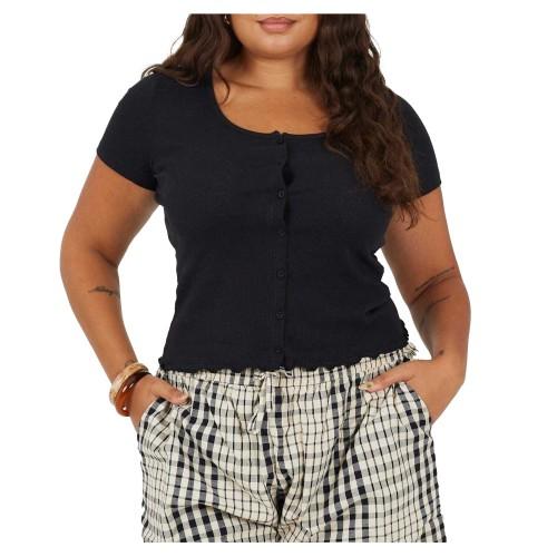 BRAVE SOUL Womens/Ladies Ribbed Plus T-Shirt