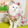 Spot new fly-sleeved skirt Amazon cotton pet clothes, spring and summer new models, teddy bear puppy cat clothes