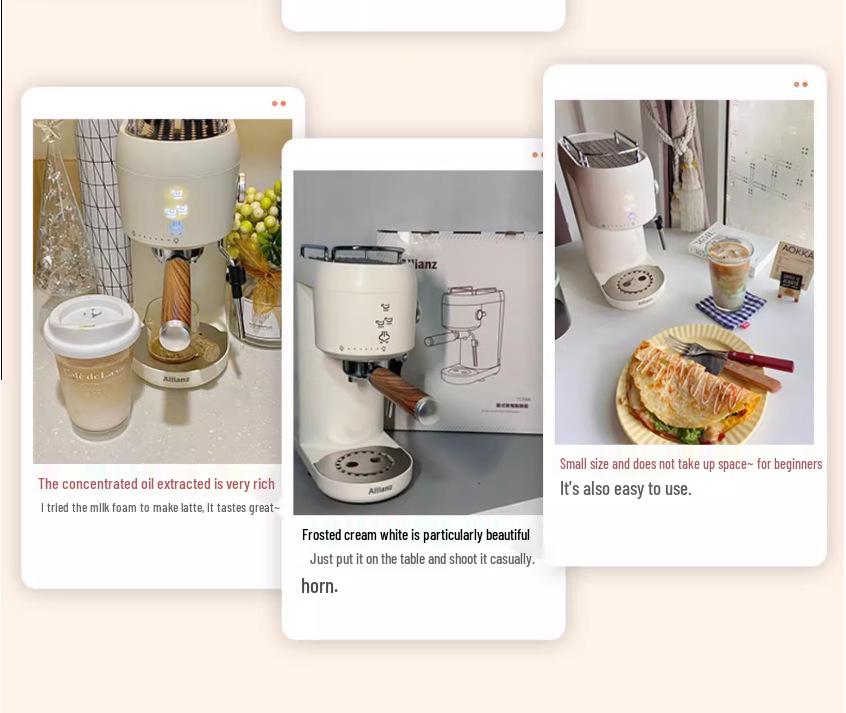 Italian Semi-Automatic Household Coffee Machine, 110V US Plug/220V EU Plug