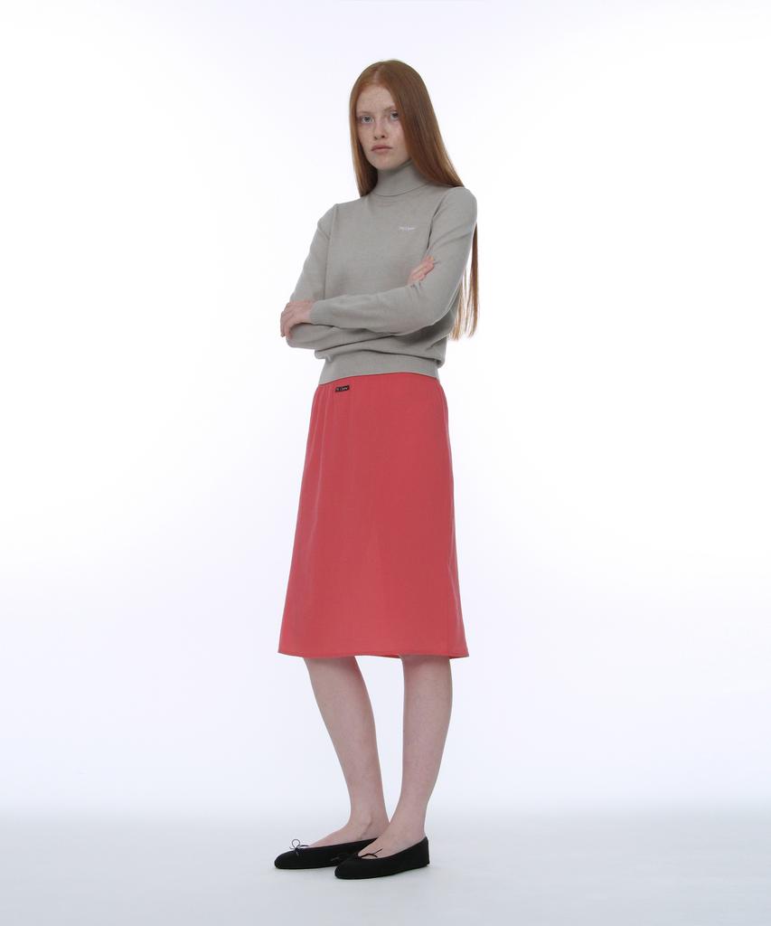 PARTIMENTO WOMEN Pwc Embroidered High-Neck Knit Top_Warm Gray