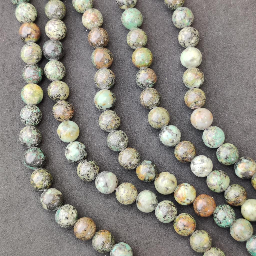 Mărgele turcoaz african, verde natural, maro, dimensiune 6 mm 8 mm 10 mm, margele, margele rotunde libere, margele suvite de 14-15 inch.