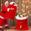 Red Extra Large Christmas Bag Creative Plush Storage Pouch Xmas Decoration Candy Bag  Christmas Eve