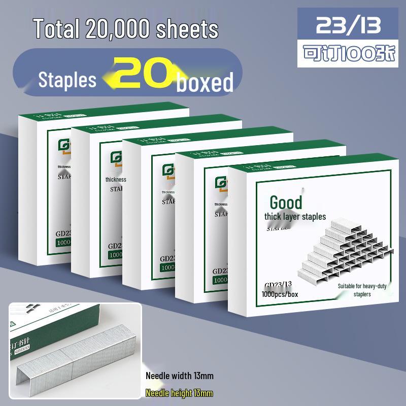 Heavy Duty Stapler Staples 24/6 & 24/8, Large No. 12 for Thick Layers