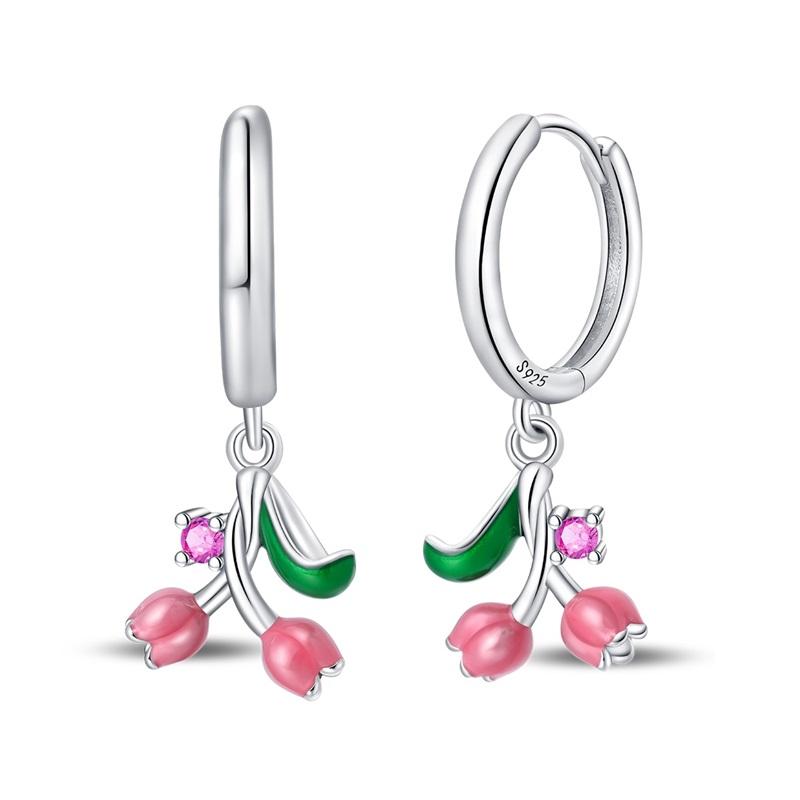 100% 925 Silver Chameleon Dragonfly Butterfly Earrings Golden Koi Ladybug Earrings For Women Fashion S925 Party Jewelry