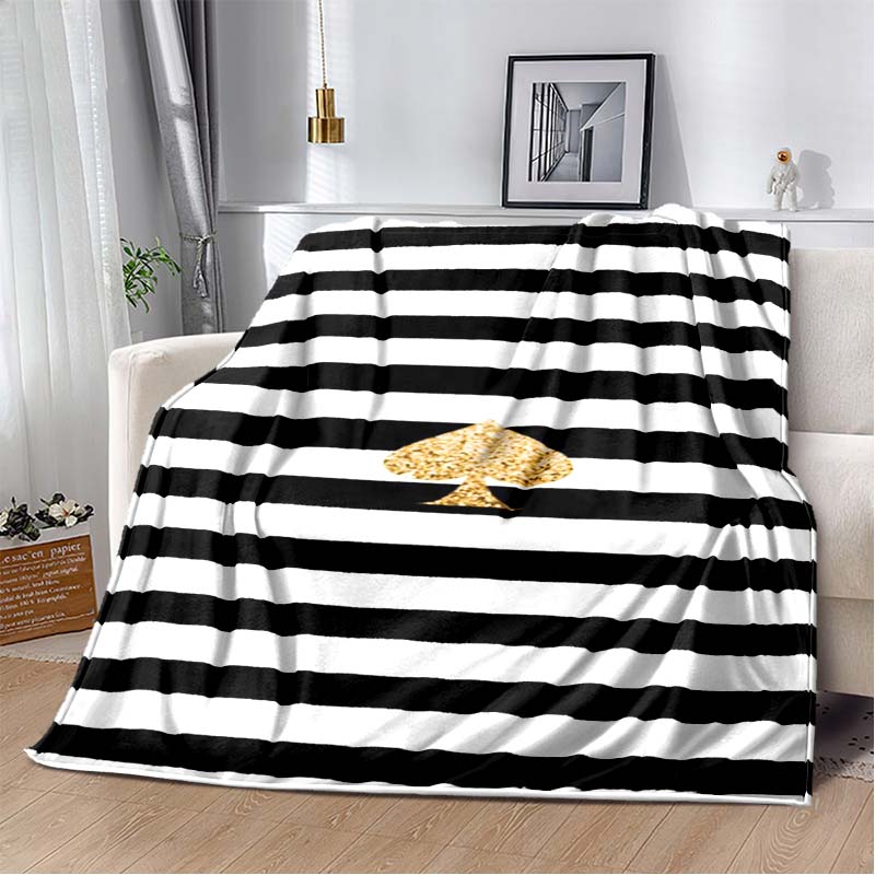 2026 New Fashion K-Kate-Spade Printed Blanket Sofa Bed Bedroom Living Room Portable Warm Extra Large Picnic Soft Blanket Stay