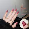 2025 Chinese New Year Red Velvet Cat Eye Cherry Ultra Bright Glitter Nail Gel
