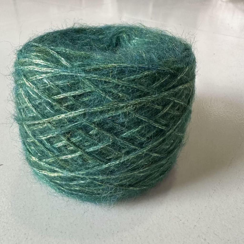 Blue Tear Spray Mohair Yarn: Gold-Thread Starry Sky Series for Chunky Knit Scarves