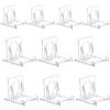 2/5/10/20pc Mini Display Stand Clear Acrylic Display Easels Adjustable Plate Holder Stand Picture Frames Rack Wedding Home Decor Cup Holders 5