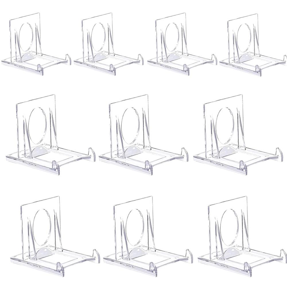 2/5/10/20pc Mini Display Stand Clear Acrylic Display Easels Adjustable Plate Holder Stand Picture Frames Rack Wedding Home Decor Cup Holders 5