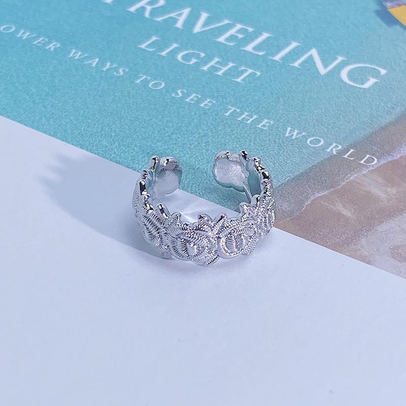 Light Luxury Full Diamond Inlaid Zircon Super Flash High-End Open Ring Niche Exquisite Elegant Personalized Ring