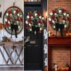 Halloween Wreath Artificial 19.7" Wall Hanging Ornament for Patio Farmhouse Porch Festival