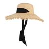 Ladies Summer Handmade Weave Raffia Straw Hats Wide Brim Floppy Sun Hat Beach Cap for Women