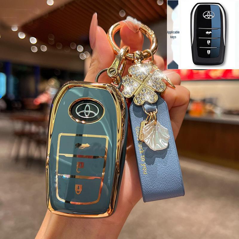 Toyota Key Cover for 23 Models: Highlander, 8th Gen Camry, RAV4, CHR - Dragon Asia Design Car Bag Buckle Shell