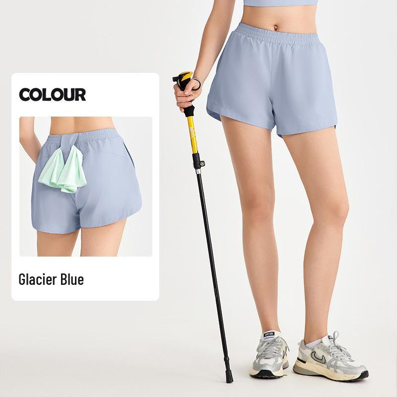 

Women s Two-in-One Cooling Sports Shorts with Anti-Exposure Pocket & Back Waist Towel Loop for Yoga & Fitness. Extra Large