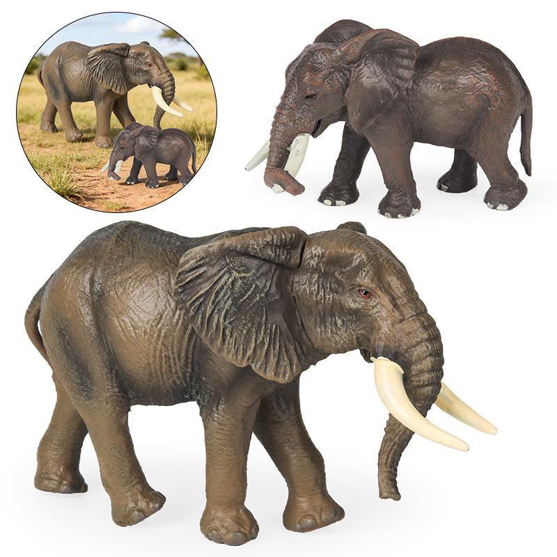 Children's Elephant Model: Wildlife African, Asian, Mammoth & Gomphothere Zoo Cognitive Toy