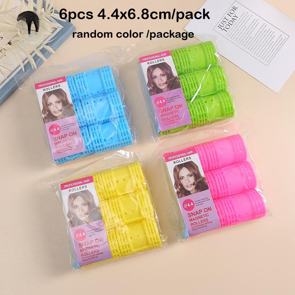 6 Size Women Hair Rollers Self Grip No Heat Hair Curlers Heatless Hair Volume Curlers Self-adhesive Hook & Loop DIY Styling Tool